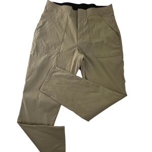 Eddie Bauer Women’s Size 8 Khaki Stretch Pants Elastic Waist Hiking Travel Nylon